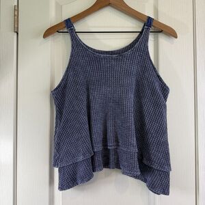 For All Seasons By Paper Crane Girls Purple Tank Top Waffle Knit Size XL